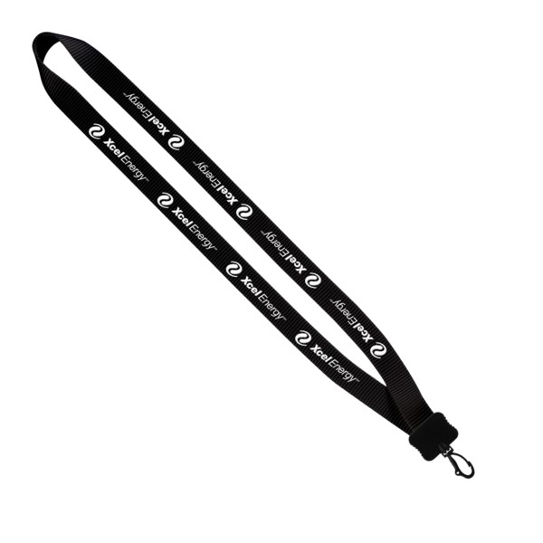 3/4" Smooth Nylon Lanyard with Plastic Clamshell & Swivel Snap Hook 1