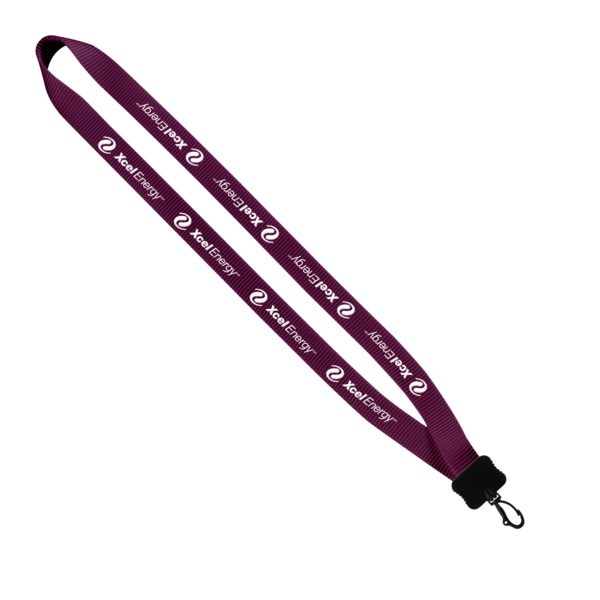 3/4" Smooth Nylon Lanyard with Plastic Clamshell & Swivel Snap Hook 1