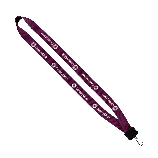 3/4" Smooth Nylon Lanyard with Plastic Clamshell & Swivel Snap Hook 1