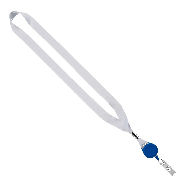 3/4" Dye-Sublimated Lanyard with Metal Crimp & Retractable Badge Reel 1