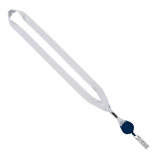 3/4" Dye-Sublimated Lanyard with Metal Crimp & Retractable Badge Reel 1