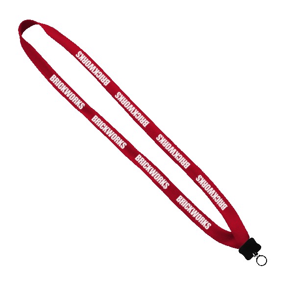 5/8" Polyester Lanyard with Plastic Clamshell & O-Ring 1