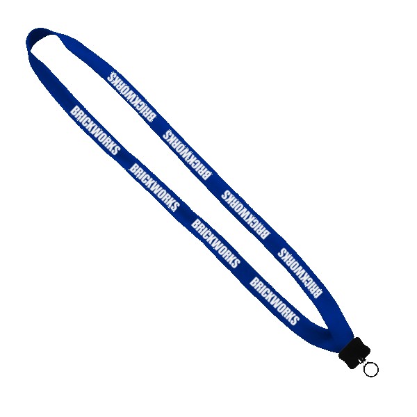 5/8" Polyester Lanyard with Plastic Clamshell & O-Ring 1