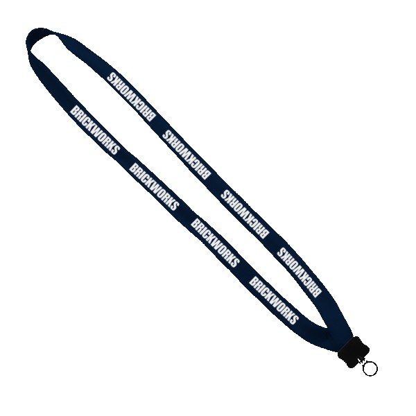 5/8" Polyester Lanyard with Plastic Clamshell & O-Ring 1