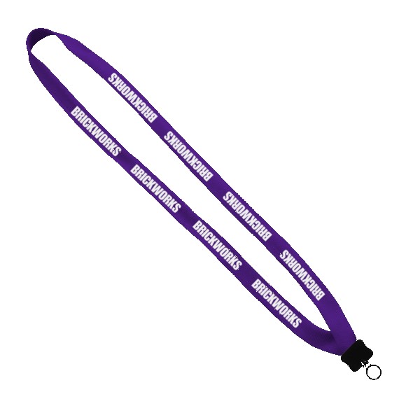5/8" Polyester Lanyard with Plastic Clamshell & O-Ring 1