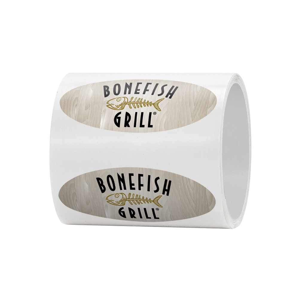 5" x 2" Oval Roll Labels 1