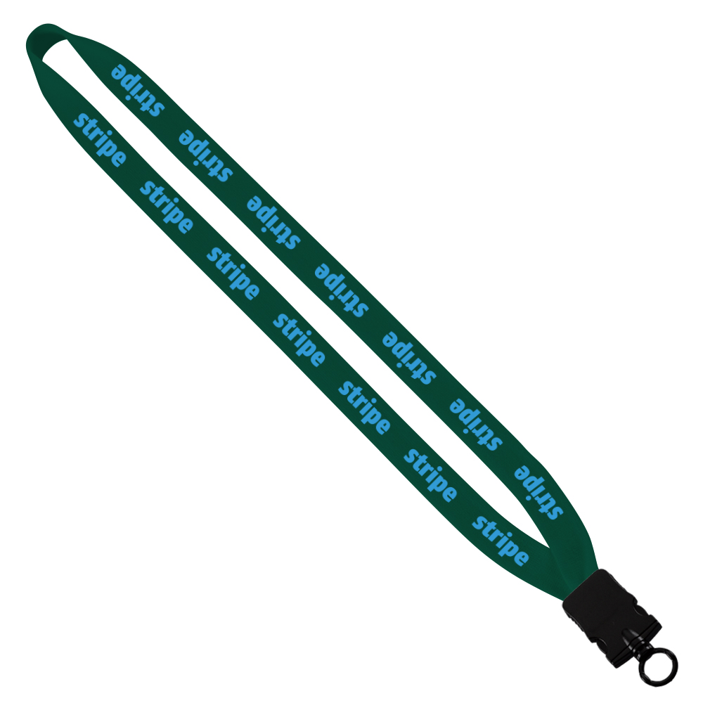 3/4" Cotton Lanyard with Plastic Snap-Buckle Release & O-Ring 1