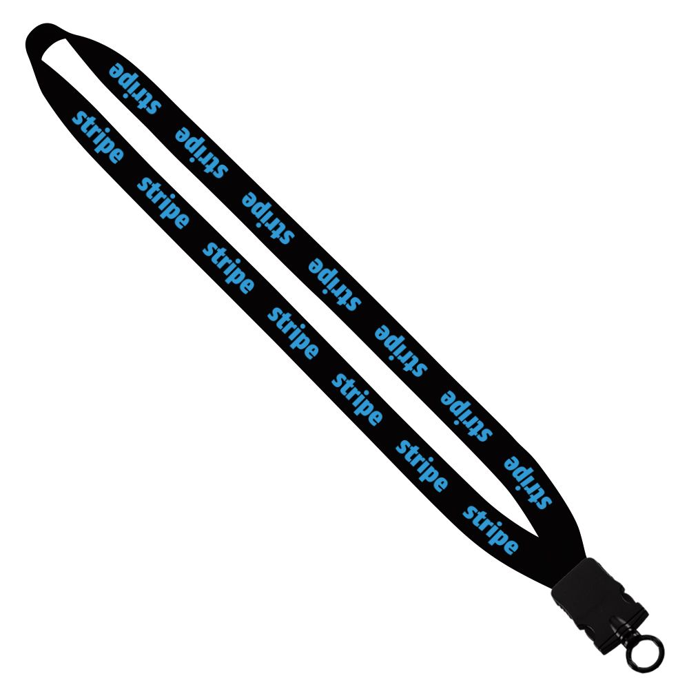 3/4" Cotton Lanyard with Plastic Snap-Buckle Release & O-Ring 1