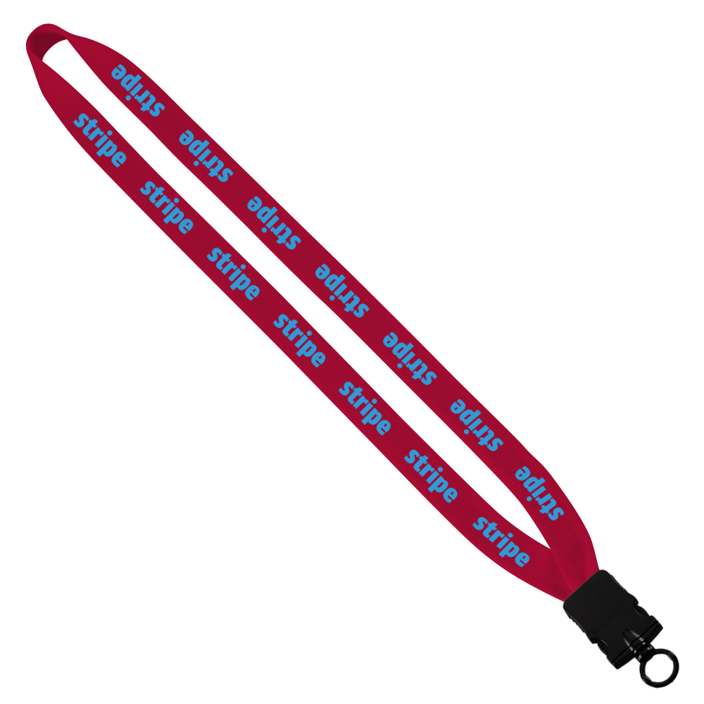 3/4" Cotton Lanyard with Plastic Snap-Buckle Release & O-Ring 1