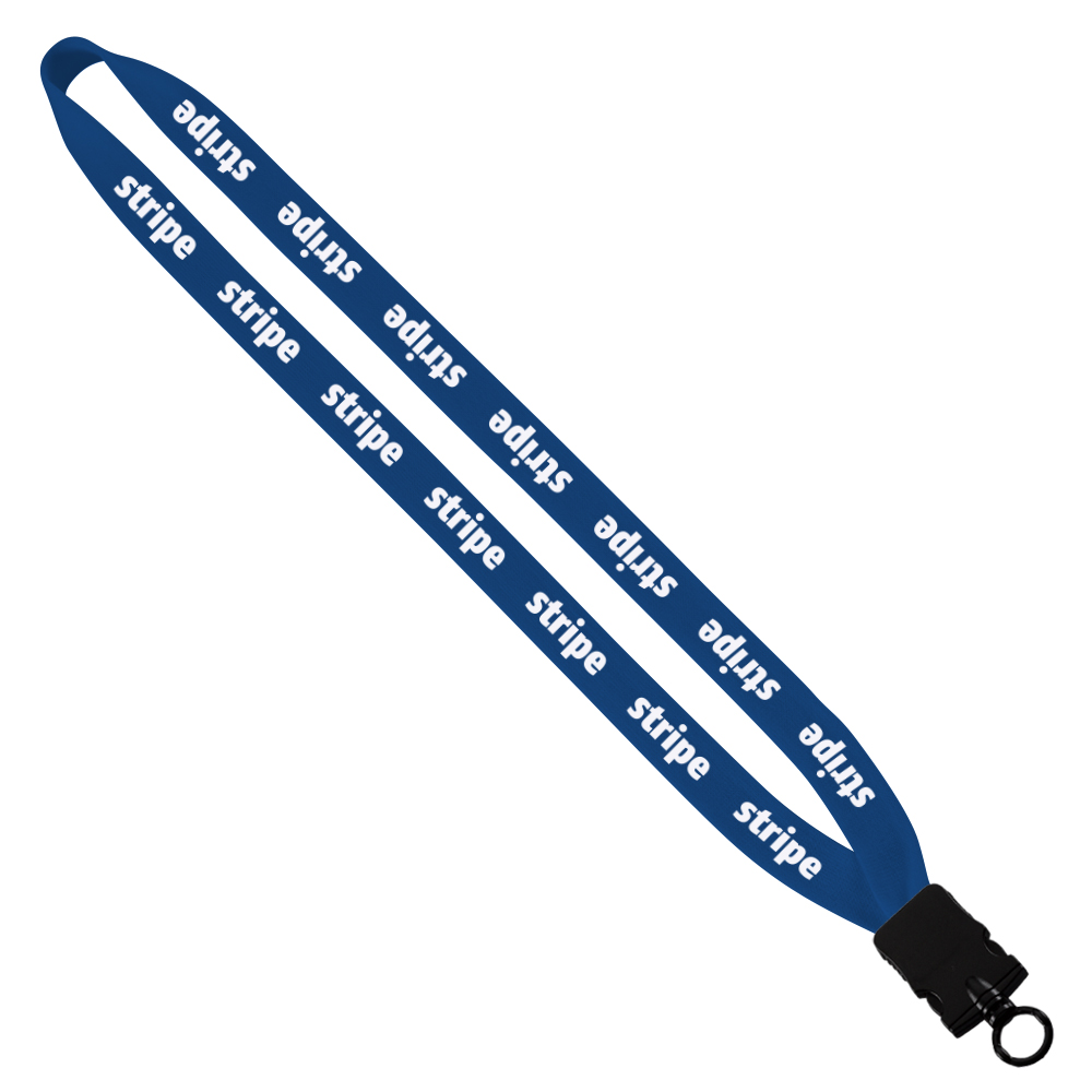 3/4" Cotton Lanyard with Plastic Snap-Buckle Release & O-Ring 1