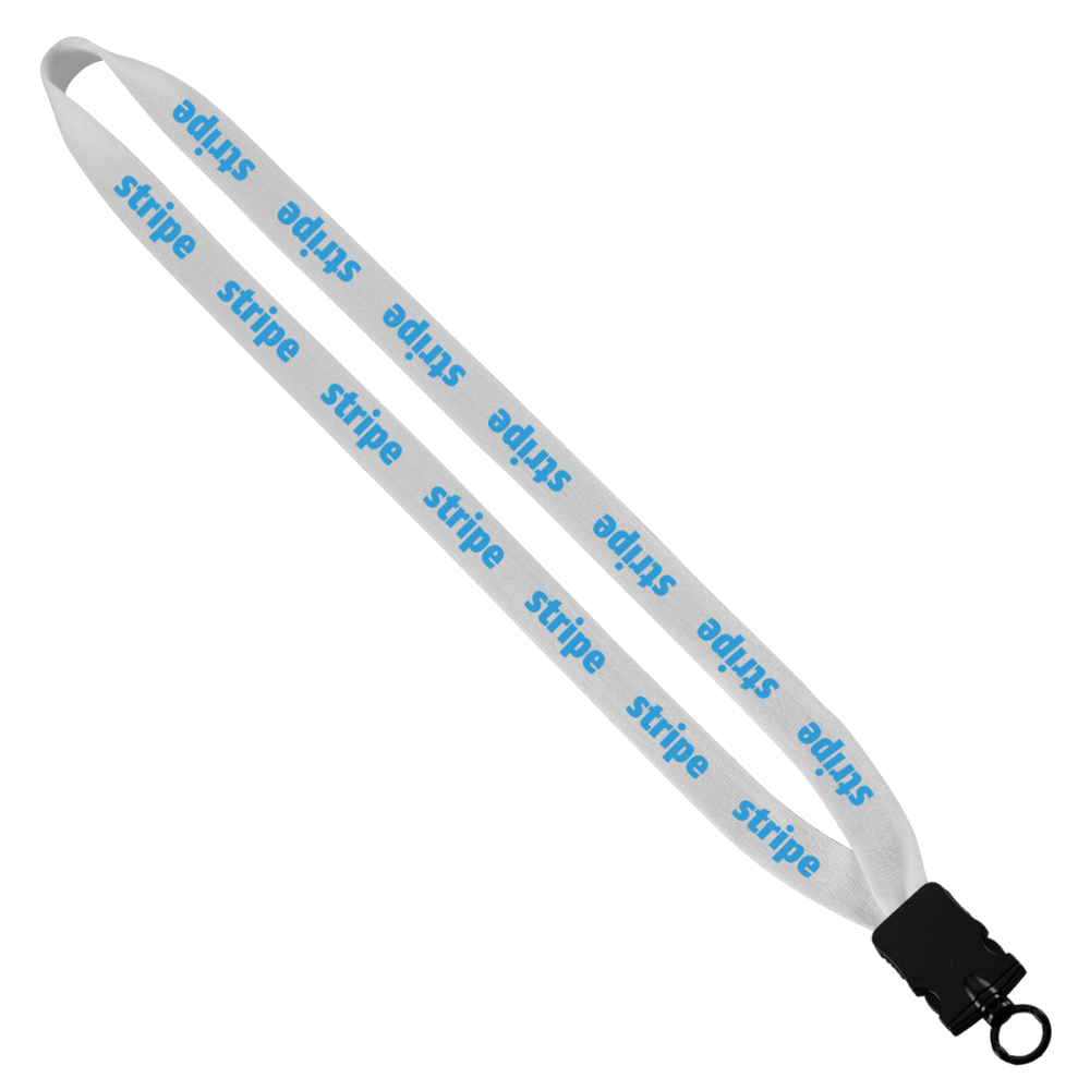 3/4" Cotton Lanyard with Plastic Snap-Buckle Release & O-Ring 1
