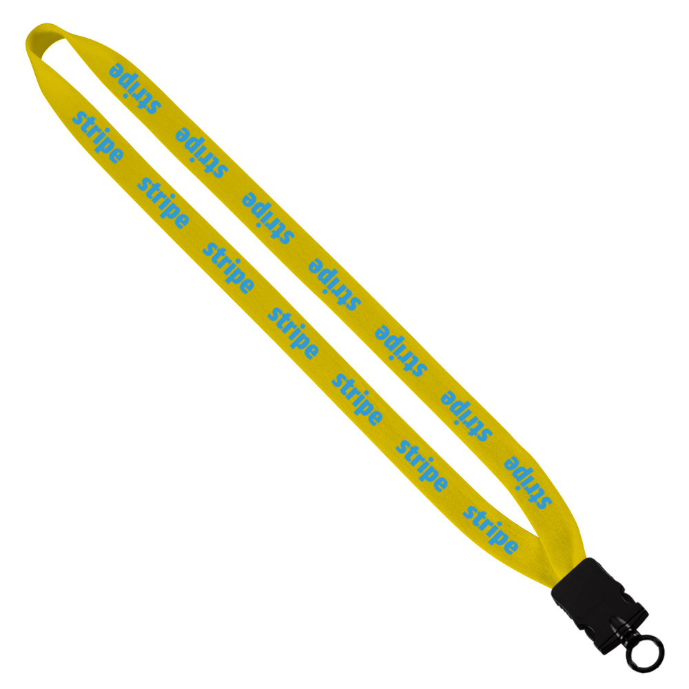 3/4" Cotton Lanyard with Plastic Snap-Buckle Release & O-Ring 1
