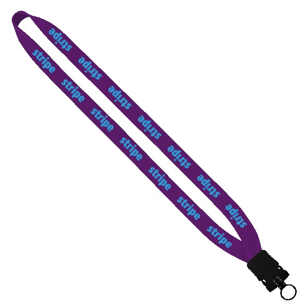 3/4" Cotton Lanyard with Plastic Snap-Buckle Release & O-Ring 1