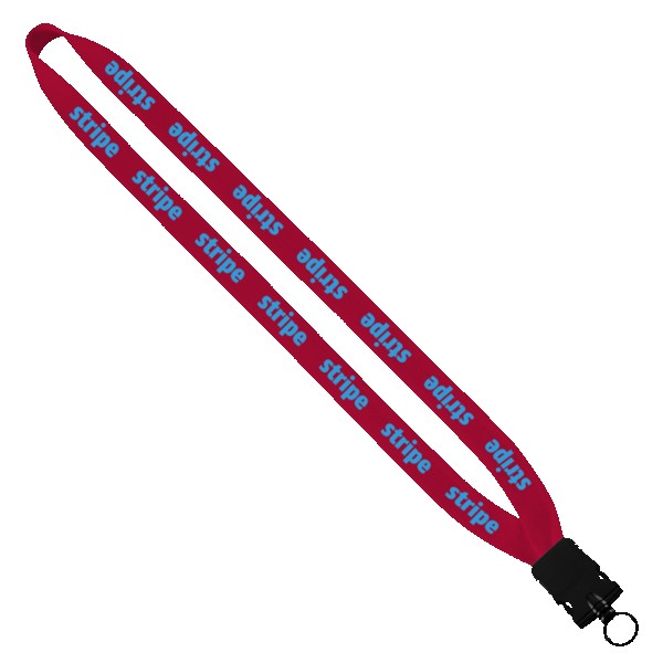3/4" Cotton Lanyard with Plastic Snap-Buckle Release & O-Ring 1