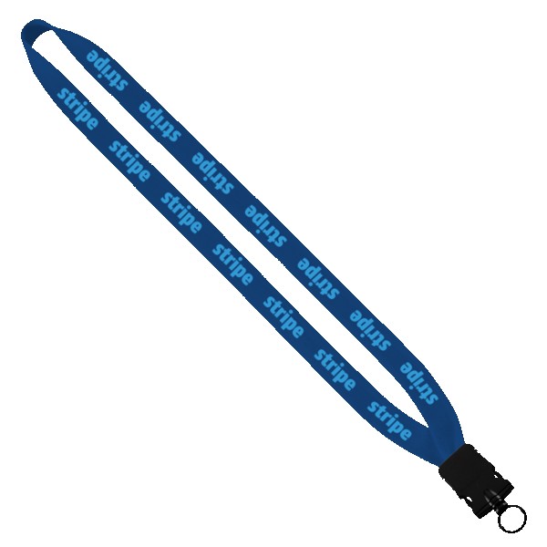 3/4" Cotton Lanyard with Plastic Snap-Buckle Release & O-Ring 1