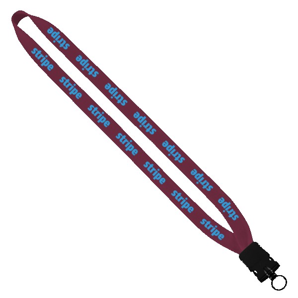 3/4" Cotton Lanyard with Plastic Snap-Buckle Release & O-Ring 1