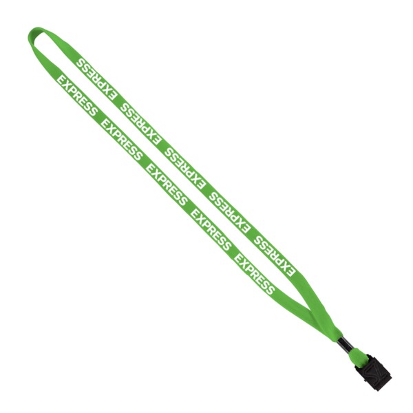 1/2" Cotton Lanyard with Metal Crimp & Split-Ring 1