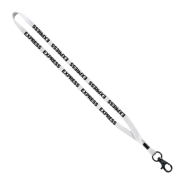 1/2" Cotton Lanyard with Metal Crimp & Split-Ring 1