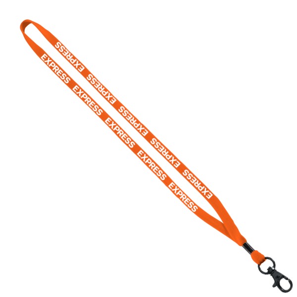 1/2" Cotton Lanyard with Metal Crimp & Split-Ring 1