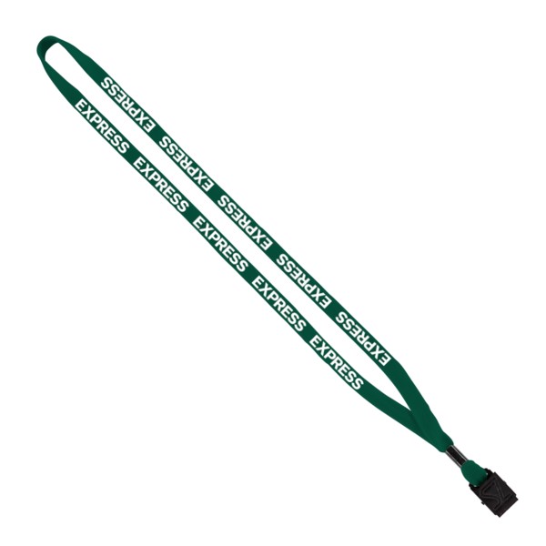 1/2" Cotton Lanyard with Metal Crimp & Split-Ring 1