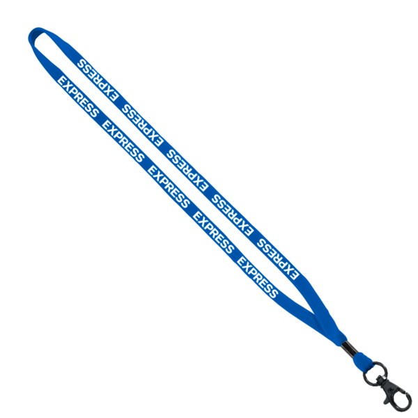 1/2" Cotton Lanyard with Metal Crimp & Split-Ring 1