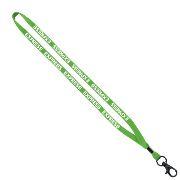 1/2" Cotton Lanyard with Metal Crimp & Split-Ring 1