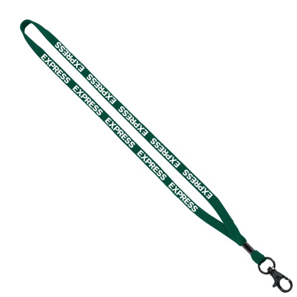 1/2" Cotton Lanyard with Metal Crimp & Split-Ring 1