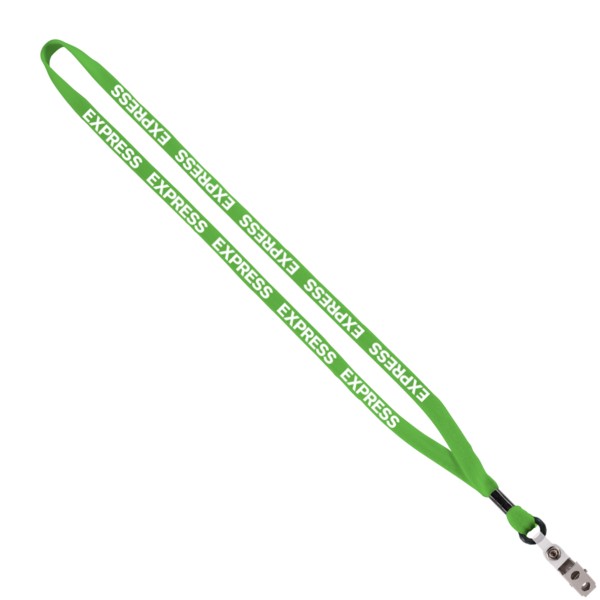 1/2" Cotton Lanyard with Metal Crimp & Split-Ring 1