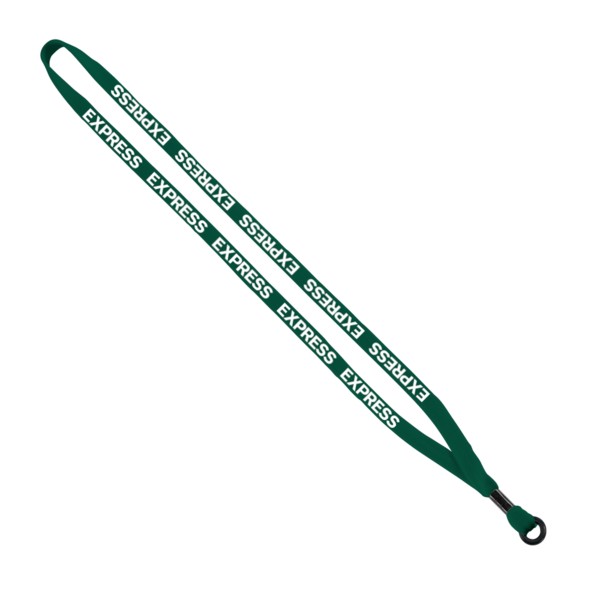 1/2" Cotton Lanyard with Metal Crimp & Split-Ring 1