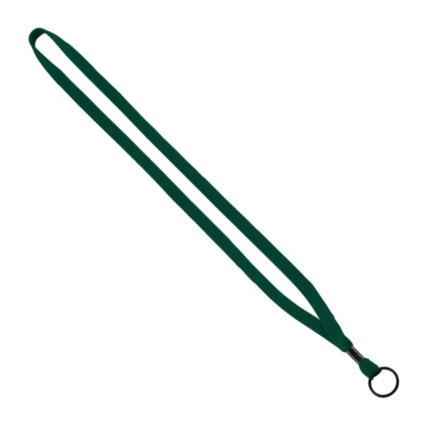 1/2" Cotton Lanyard with Metal Crimp & Split-Ring 1