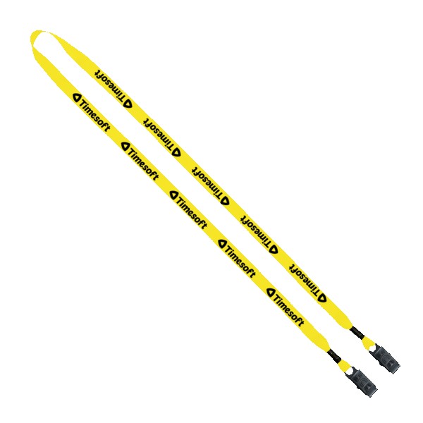 1/2" Polyester Double Bulldog Clip Lanyard 1