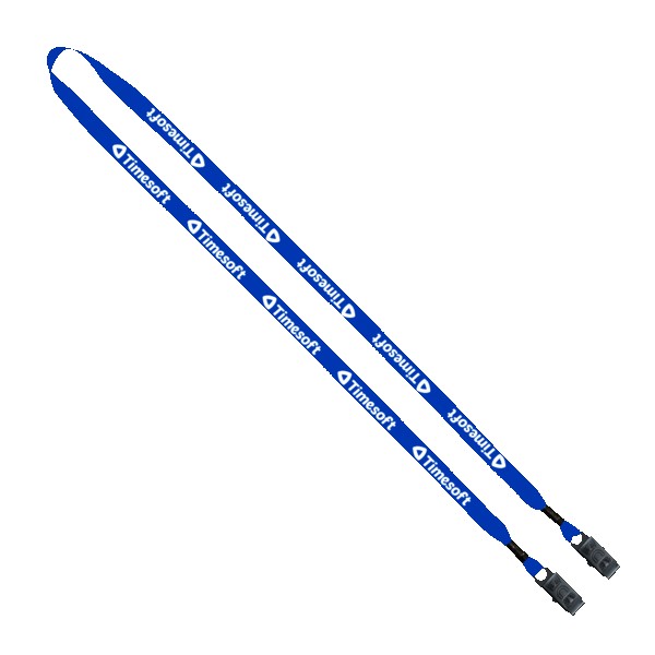 1/2" Polyester Double Bulldog Clip Lanyard 1
