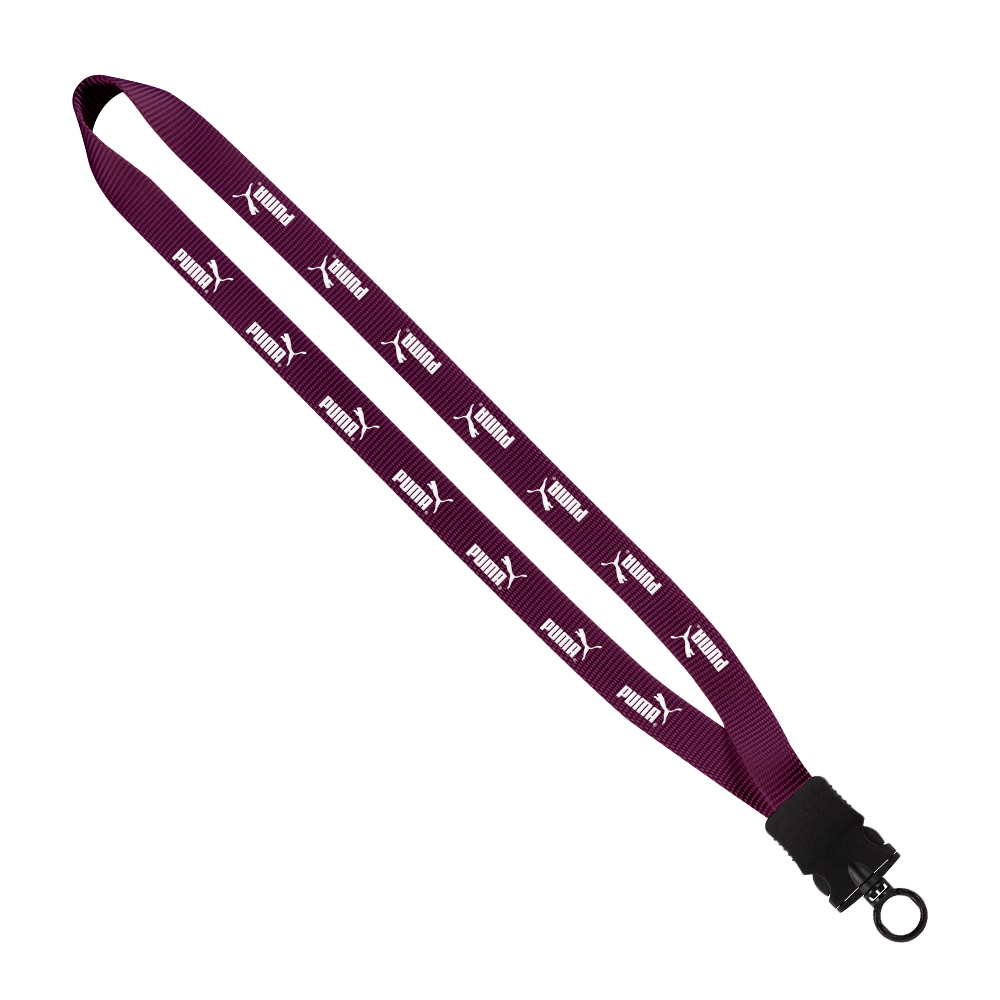 3/4" Smooth Nylon Lanyard with Snap-Buckle Release & O-Ring 1