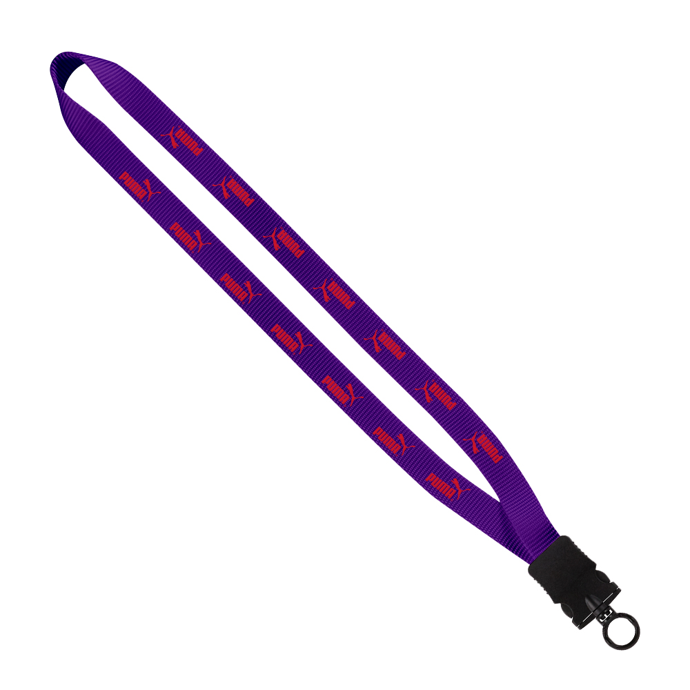 3/4" Smooth Nylon Lanyard with Snap-Buckle Release & O-Ring 1