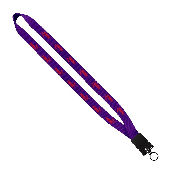 3/4" Smooth Nylon Lanyard with Snap-Buckle Release & O-Ring 1