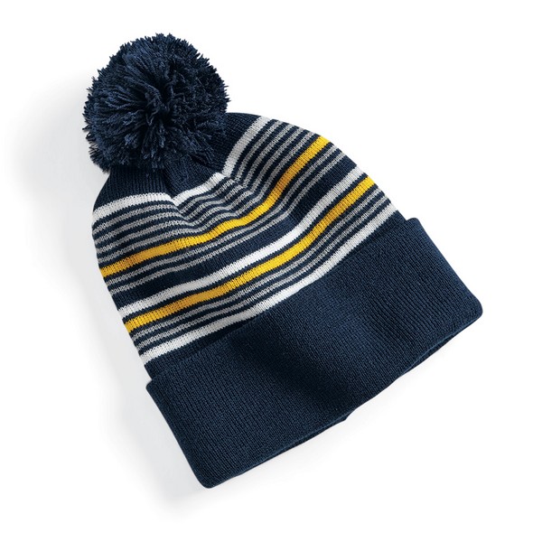 Sportsman SP60 12" Striped Pom-Pom Knit Cap 1