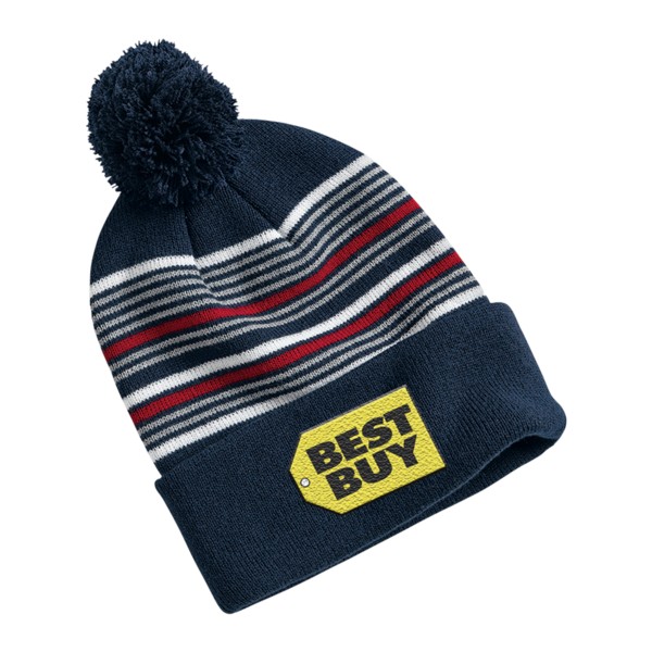 Sportsman SP60 12" Striped Pom-Pom Knit Cap 1