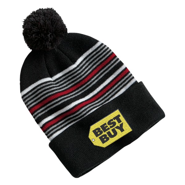 Sportsman SP60 12" Striped Pom-Pom Knit Cap 1