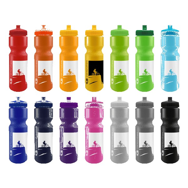 SPOKE-Tacular 28oz Bike Bottle - Colors w/Push-Pull Lid 1