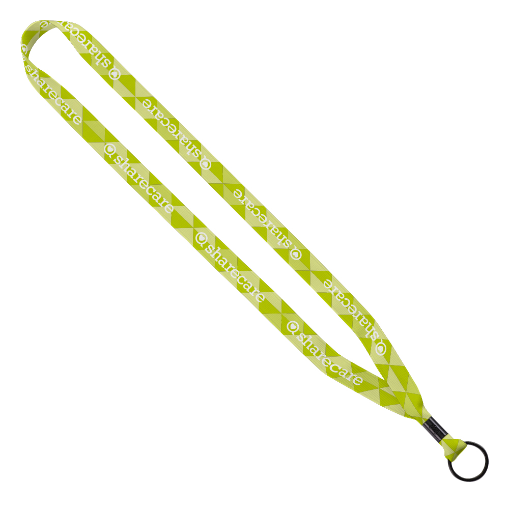 5/8" Tubular Lanyard with Metal Crimp & Metal Split-Ring 1