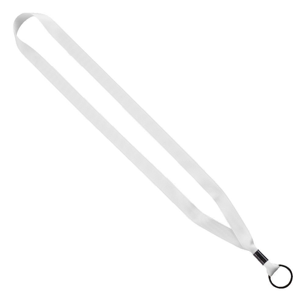 5/8" Tubular Lanyard with Metal Crimp & Metal Split-Ring 1