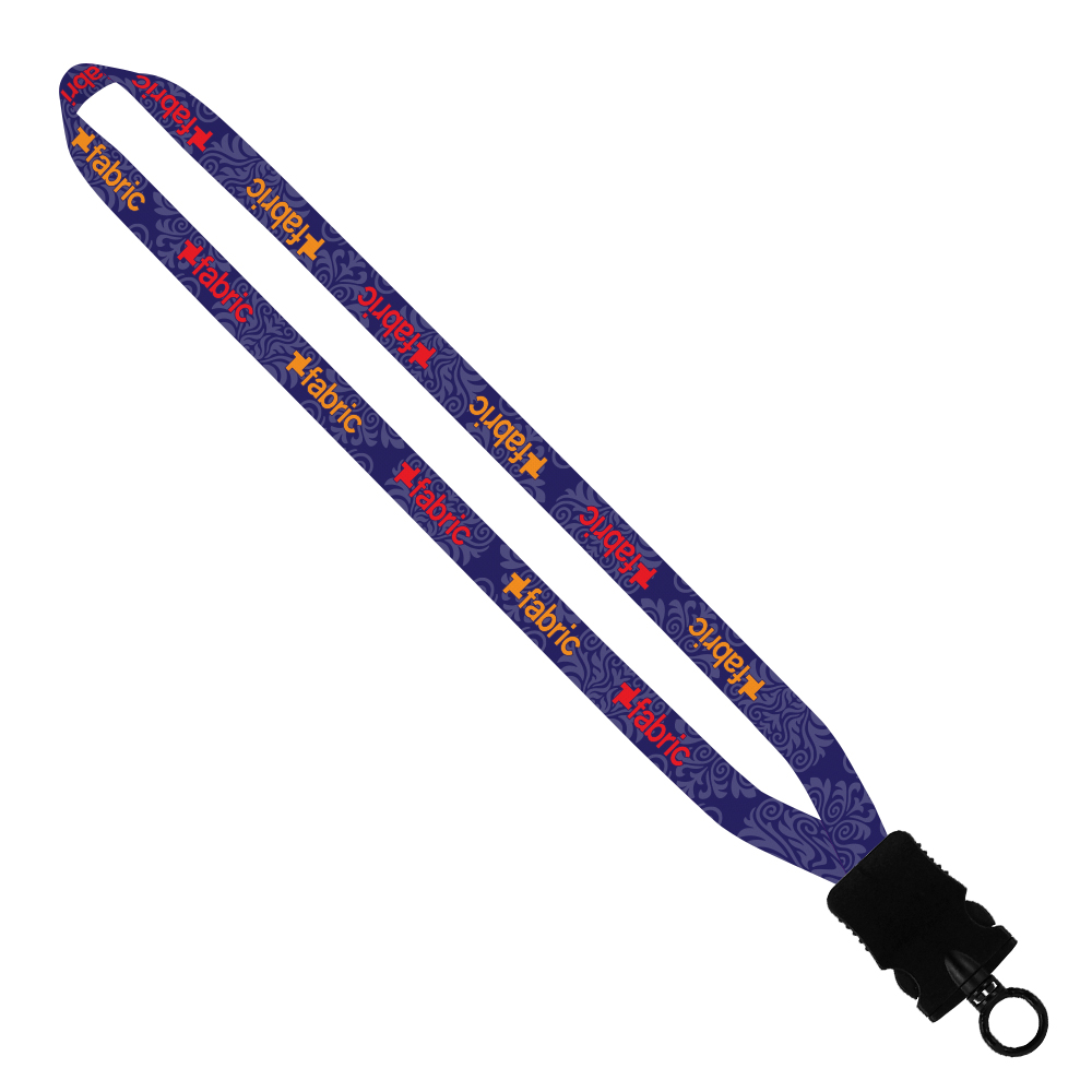 5/8" Tubular Lanyard with Plastic Snap-Buckle Release & O-Ring 1