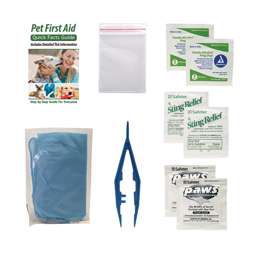 Pet Safety & First Aid Kit in a Resealable Plastic Bag 1