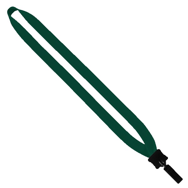 3/4" Cotton Lanyard with Plastic Clamshell & Bulldog Clip 1