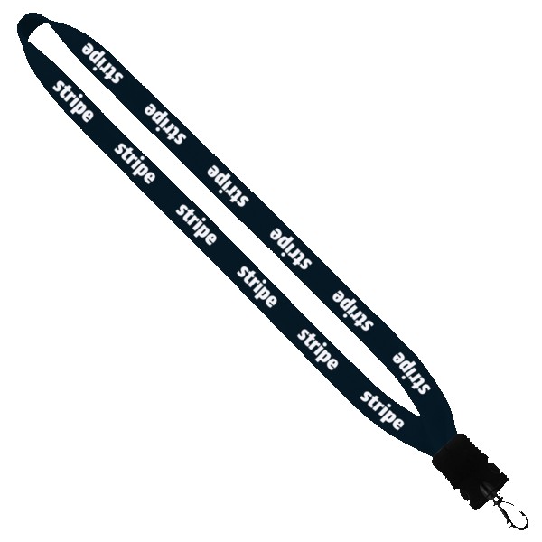 3/4" Cotton Lanyard with Plastic Snap-Buckle Release & Swivel Hook 1