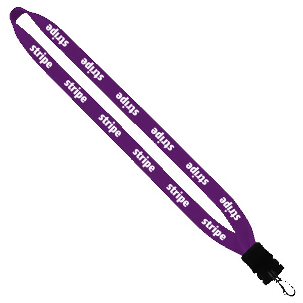 3/4" Cotton Lanyard with Plastic Snap-Buckle Release & Swivel Hook 1