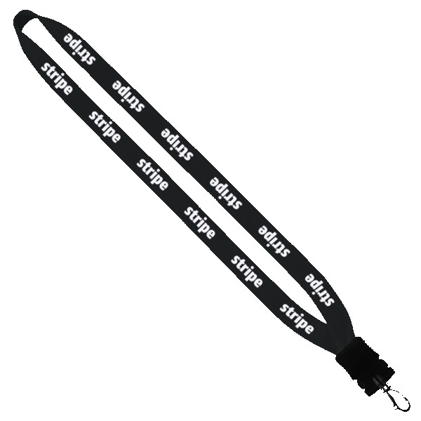 3/4" Cotton Lanyard with Plastic Snap-Buckle Release & Swivel Hook 1