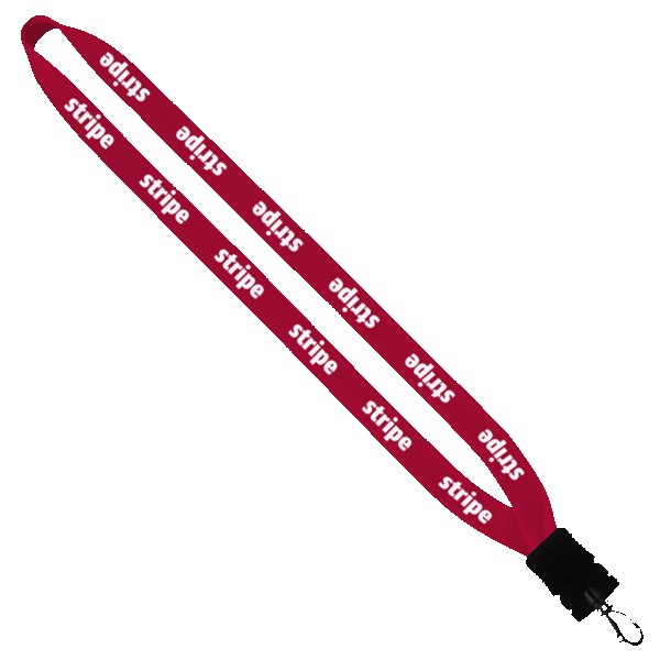 3/4" Cotton Lanyard with Plastic Snap-Buckle Release & Swivel Hook 1