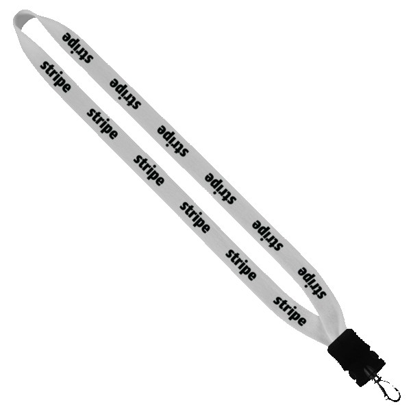 3/4" Cotton Lanyard with Plastic Snap-Buckle Release & Swivel Hook 1