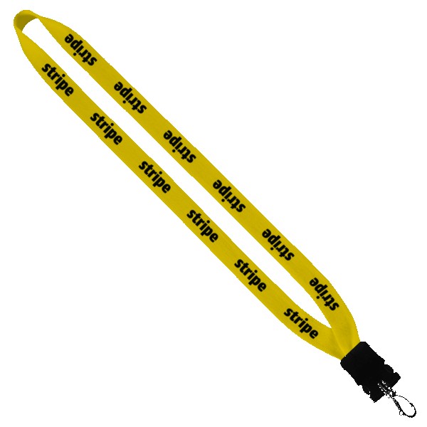3/4" Cotton Lanyard with Plastic Snap-Buckle Release & Swivel Hook 1